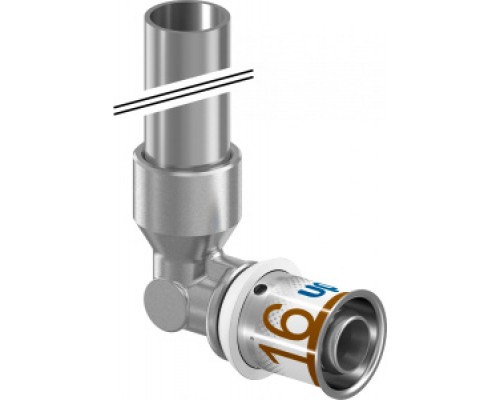Фитинги под пресс-инструмент S-PRESS PLUS УГОЛЬНИК 16-15CU L=150MM '20У UP 1070650