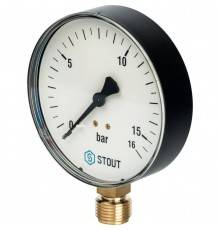 Манометр радиальный STOUT 100 мм (SIM-0010-101615)