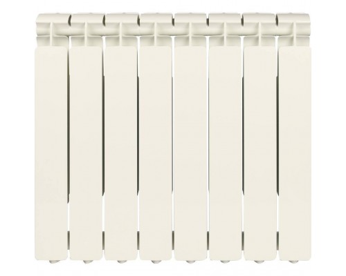 Радиатор алюминиевый STOUT Bravo 500 8 секций боковое подключение RAL9010 SRA-0110-050008 (SRA-0110-050008)