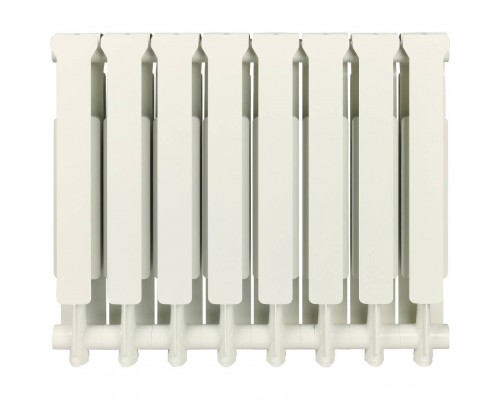 Радиатор алюминиевый STOUT Bravo 500 8 секций боковое подключение RAL9010 SRA-0110-050008 (SRA-0110-050008)