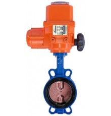 Затворы дисковые Затвор дисковый поворотный Ду50, FF, PN16, чугун, с электроприводом Cimberio CIM 3050EL 50