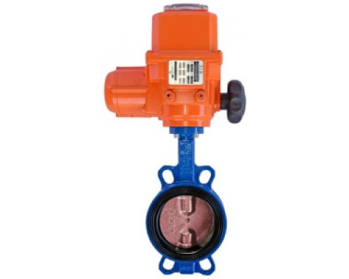 Затворы дисковые Затвор дисковый поворотный Ду50, FF, PN16, чугун, с электроприводом Cimberio CIM 3050EL 50