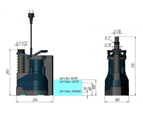 Насос дренажный UNIPUMP ARTSUB Q250 (99749)