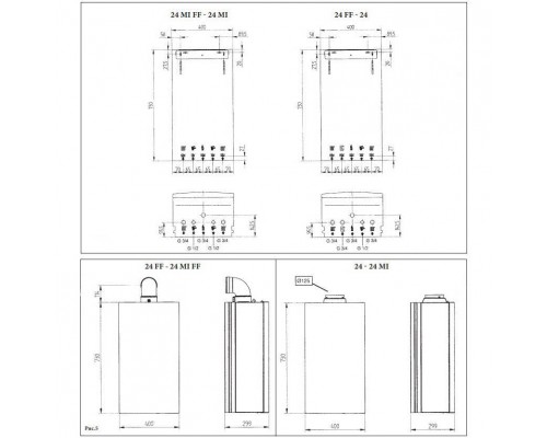 Газовый настенный котел DeDietrich ZENA MS 24 24 кВт одноконтурный с открытой камерой сгорания (CZB46124352-)