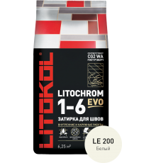Затирка для плитки Litokol Litochrom 1-6 Evo LE.200 белая