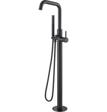 Напольный смеситель для ванны с душем Allen Brau Priority 5.31008-31 С ВНУТРЕННЕЙ ЧАСТЬЮ, чёрный матовый
