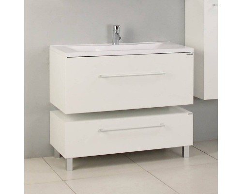 Тумба под раковину AQUATON Мадрид 100 белая с ящиком