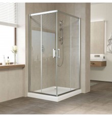 Душевой уголок Vegas Glass ZA-F Tur Novo 90*80 08 01 профиль глянцевый хром, стекло прозрачное