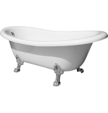 Ванна из искусственного камня Migliore Bella 26917 170x80 см, отдельностоящая, овальная, с декоративными ножками, со сливом-переливом