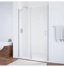 Душевая дверь в нишу Vegas Glass EP-F-1 115 07 01 L профиль матовый хром, стекло прозрачное