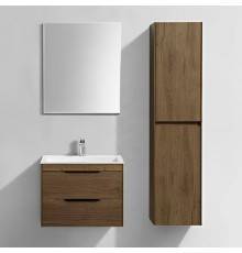Мебель для ванной комнаты Vincea Chiara 2D 60, 2 ящика, дуб табак, с белой раковиной