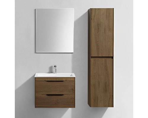 Мебель для ванной комнаты Vincea Chiara 2D 60, 2 ящика, дуб табак, с белой раковиной Мебель для ванной комнаты Vincea Chiara 2D 60, 2 ящика, дуб табак, с белой раковиной
