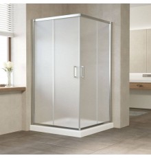 Душевой уголок Vegas Glass ZA Tur Novo 120 08 10 профиль глянцевый хром, стекло сатин