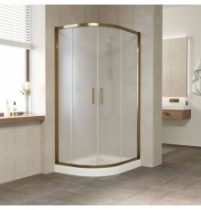 Душевой уголок Vegas Glass ZS-F Tur Novo 90*80 05 10 профиль бронза, стекло сатин