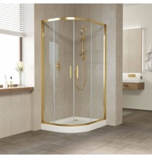 Душевой уголок Vegas Glass ZS-F Tur Novo 90*80 09 01 профиль золото, стекло прозрачное