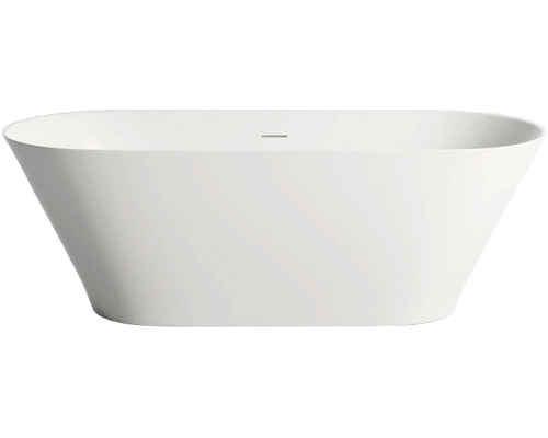 Ванна из искусственного камня Salini Mona S-Stone 180x80 см, отдельностоящая, овальная, со сливом-переливом, с донным клапаном, матовая