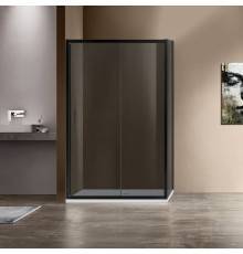 Душевой уголок Vincea Garda VSR-1G9012CGB 120x90 см, профиль чёрный, стекло тонированное