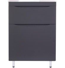 Тумба под раковину Style Line Бергамо Мини 70 Люкс Plus напольная, антискрейтч черная