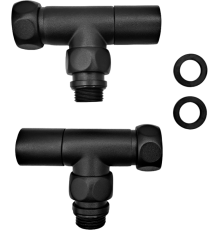 Монтажный набор Indigo ZZ-4701/ZZ-4703/8202BR 3/4"х1/2", черный муар