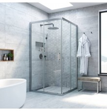 Душевой уголок Vegas Glass Za Novo ZA NOVO 80 07 01 профиль хром матовый, стекло прозрачное