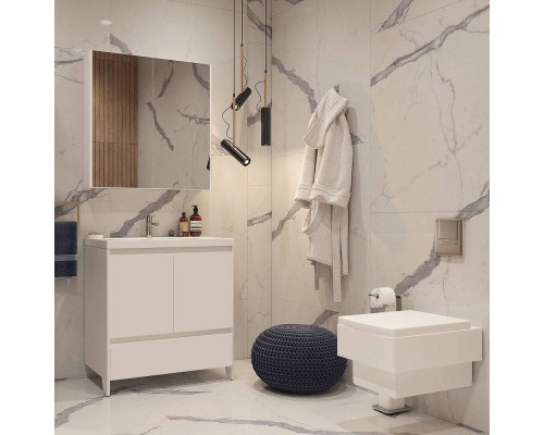 Мебель для ванной комнаты Velvex Klaufs 80.2D.1Y белая, напольная Мебель для ванной комнаты Velvex Klaufs 80.2D.1Y белая, напольная