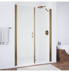 Душевая дверь в нишу Vegas Glass EP-F-2 135 05 01 L профиль бронза, стекло прозрачное