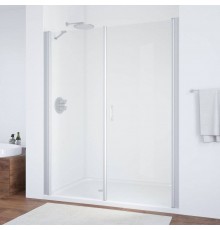 Душевая дверь в нишу Vegas Glass EP-F-2 185 07 01 R профиль матовый хром, стекло прозрачное