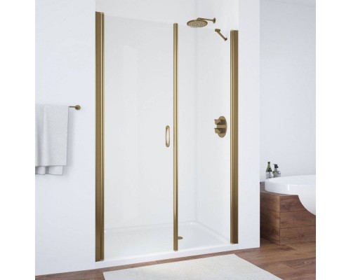 Душевая дверь в нишу Vegas Glass EP-F-2 120 05 01 L профиль бронза, стекло прозрачное