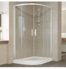 Душевой уголок Vegas Glass ZS-F 120*80 01 01 профиль белый, стекло прозрачное