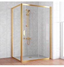 Душевой уголок Vegas Glass ZP+ZPV 120*90 09 01 профиль золото, стекло прозрачное
