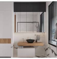 Мебель для ванной комнаты VitrA Ольборг 80: столешница 120, без отверстий, дуб французский +  тумба 80
