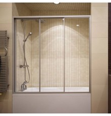 Шторка на ванну GuteWetter Practic Part GV-403 163-167 см стекло бесцветное, профиль матовый хром