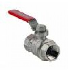 Краны шаровые Кран шаровой, полнопроходной, 1/4”, ручка-рычаг, красная, ВР-ВР, хромированный GIA R850X021