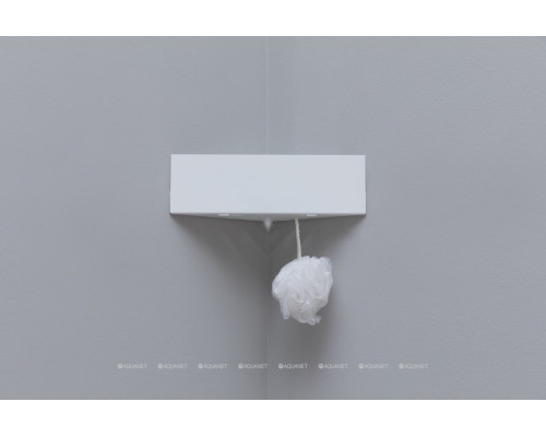 Полка Aquanet Магнум Н 28x28 белая матовая, угловая