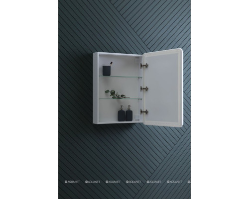 Зеркальный шкаф Aquanet Оптима 60 с LED подсветкой
