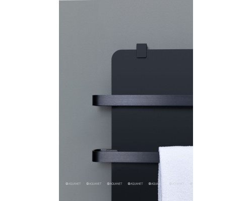Полотенцесушитель электрический Allen Brau Infinity 120x44 с рейлингом 2.0 и креплением, черный матовый
