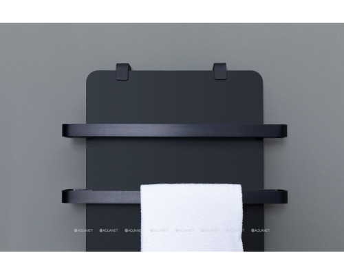 Полотенцесушитель электрический Allen Brau Infinity 120x44 с рейлингом 2.0 и креплением, черный матовый