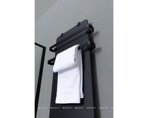Полотенцесушитель электрический Allen Brau Infinity 120x44 с рейлингом 2.0 и креплением, черный матовый