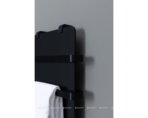 Полотенцесушитель электрический Allen Brau Infinity 120x44 с рейлингом 2.0 и креплением, черный матовый