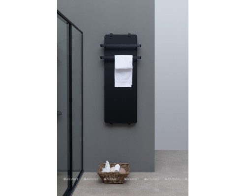 Полотенцесушитель электрический Allen Brau Infinity 120x44 с рейлингом 2.0 и креплением, черный матовый