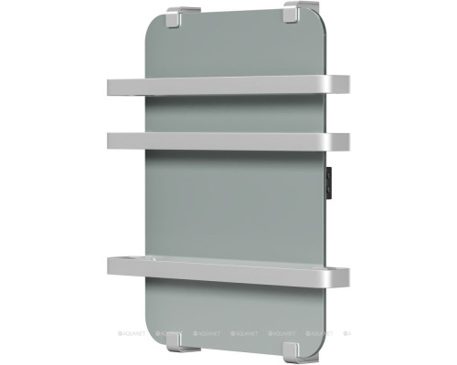 Полотенцесушитель электрический Allen Brau Infinity 60x44 с рейлингом 2.0 и креплением, серебро браш