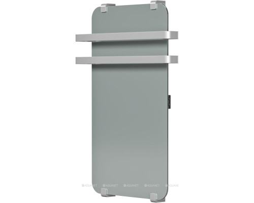 Полотенцесушитель электрический Allen Brau Infinity 80x44 с рейлингом 2.0 и креплением, серебро браш