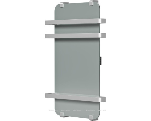 Полотенцесушитель электрический Allen Brau Infinity 80x44 с рейлингом 2.0 и креплением, серебро браш