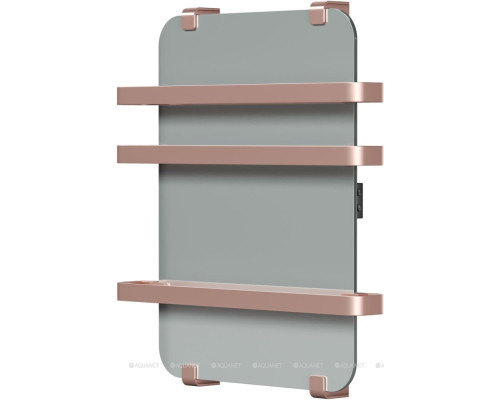 Полотенцесушитель электрический Allen Brau Infinity 60x44 с рейлингом 2.0 и креплением, медь браш