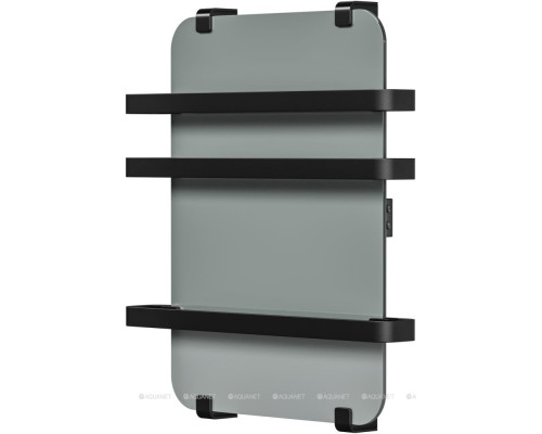 Полотенцесушитель электрический Allen Brau Infinity 60x44 с рейлингом 2.0 и креплением, черный матовый