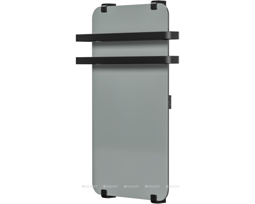 Полотенцесушитель электрический Allen Brau Infinity 80x44 с рейлингом 2.0 и креплением, черный матовый