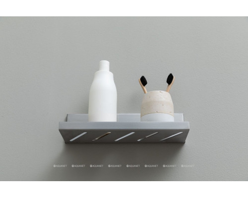 Полка Aquanet Магнум 30x8 сталь браш, открытая