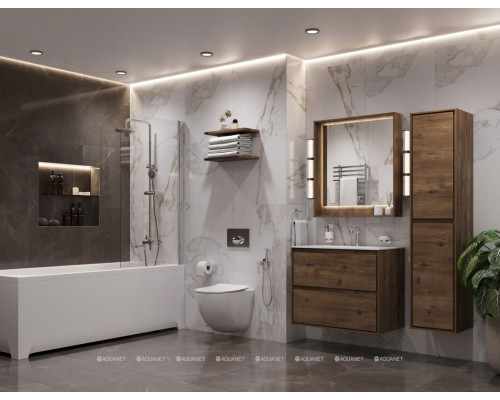 Шкаф-пенал Aquanet Милан 35 дуб рустикальный