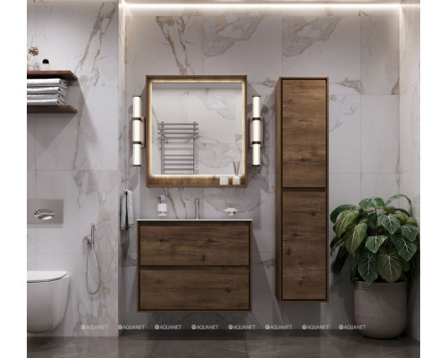 Зеркало Aquanet Милан 80 дуб рустикальный