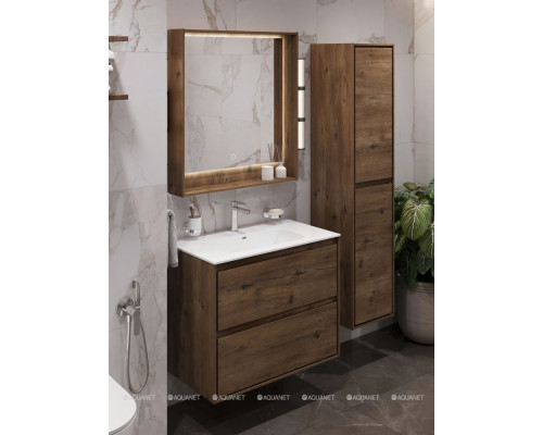 Зеркало Aquanet Милан 80 дуб рустикальный